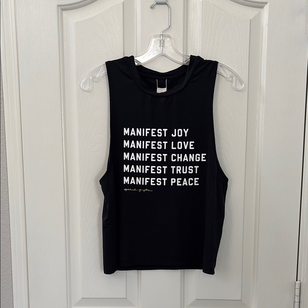 Spiritual Gangster Black Manifest Tank Top Size Medium - Picture 2 of 9